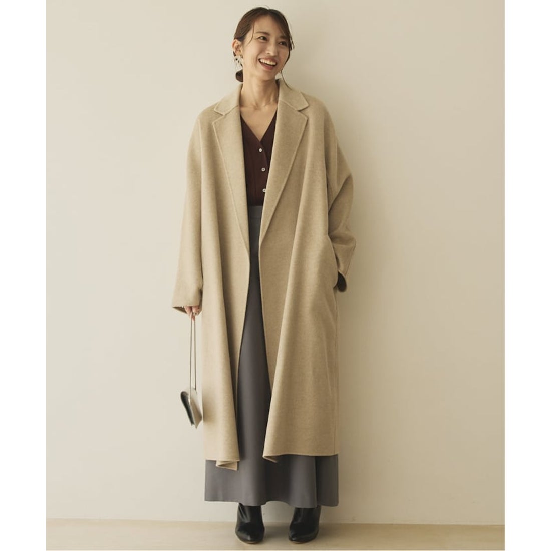 ヴェルメイユ パー イエナ VERMEIL par iena カシミヤリバーロング