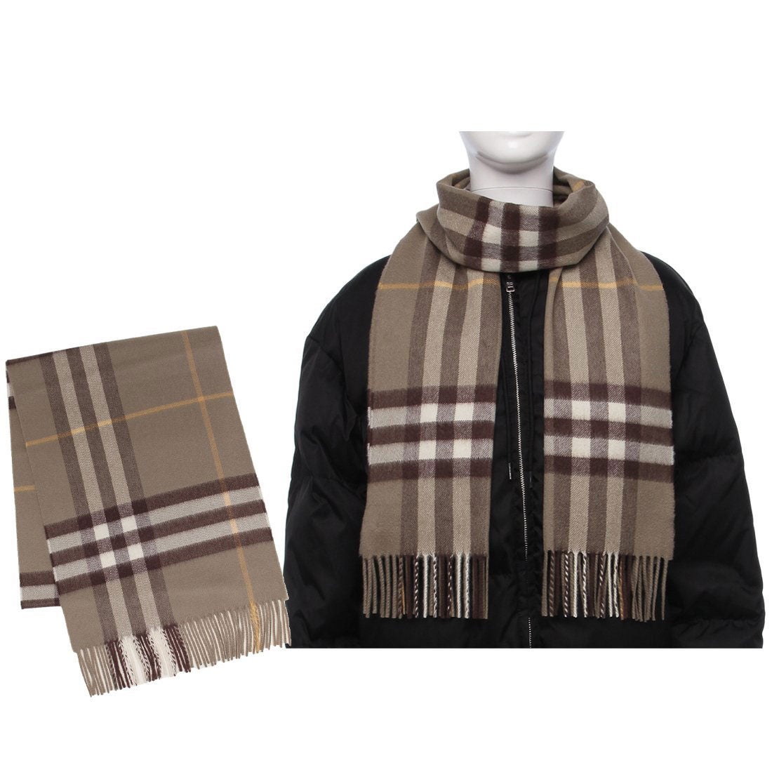 チャイ♪BURBERRY バーバリー スカーフマフラー サイドフリンジ 楽天