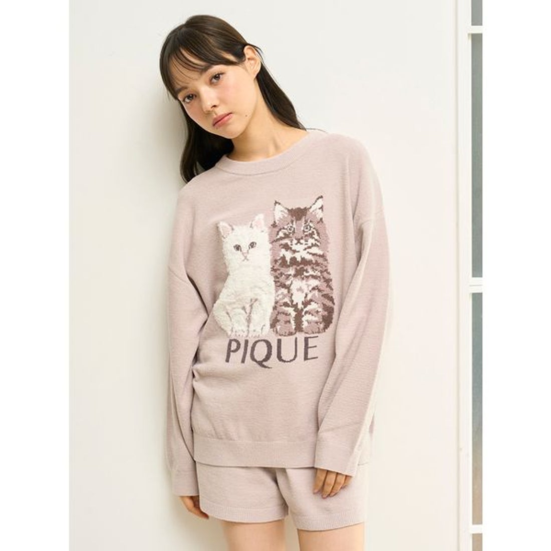 ジェラートピケ gelato pique ツインズキャットジャガードプルオーバー