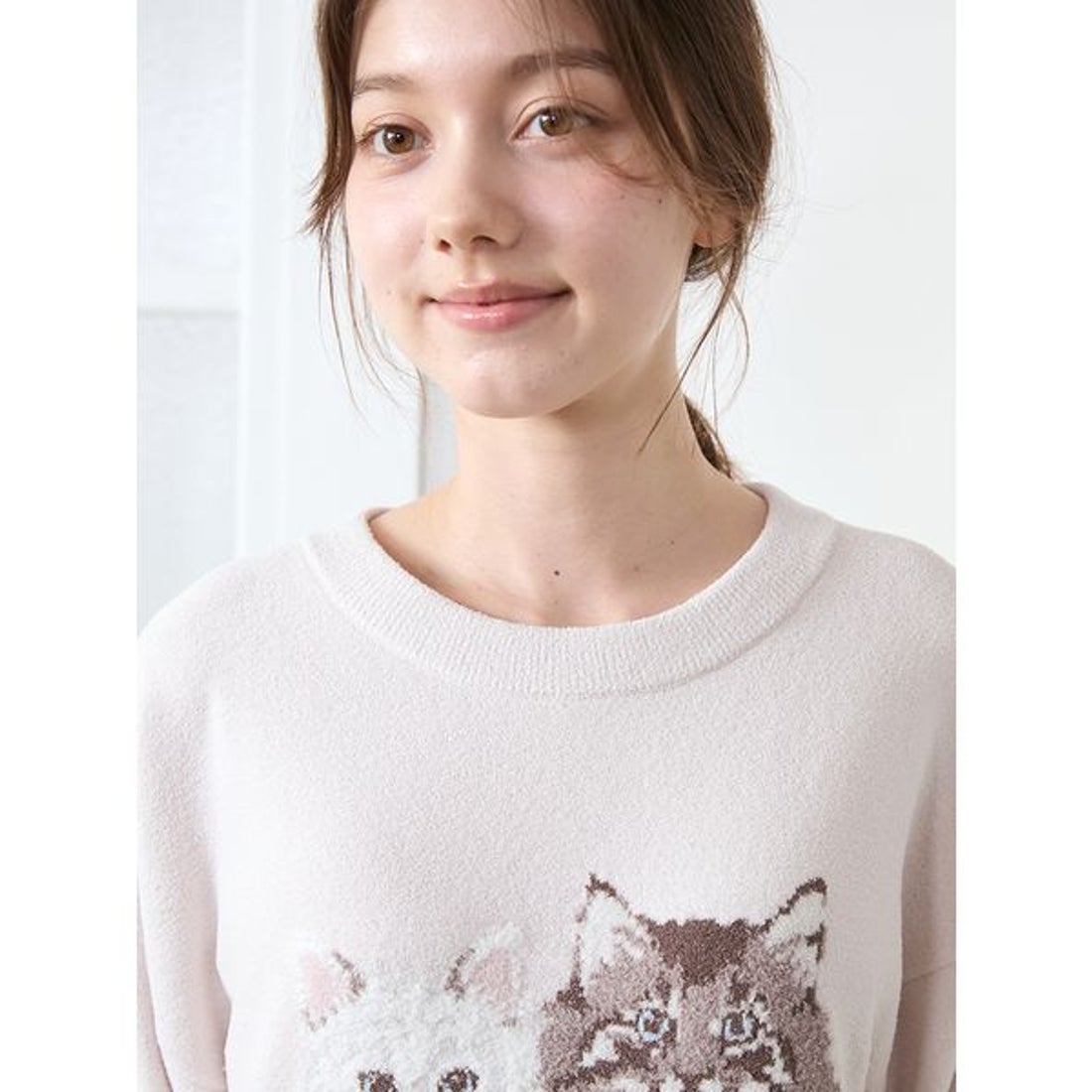 ジェラートピケ gelato pique ツインズキャットジャガードワンピース