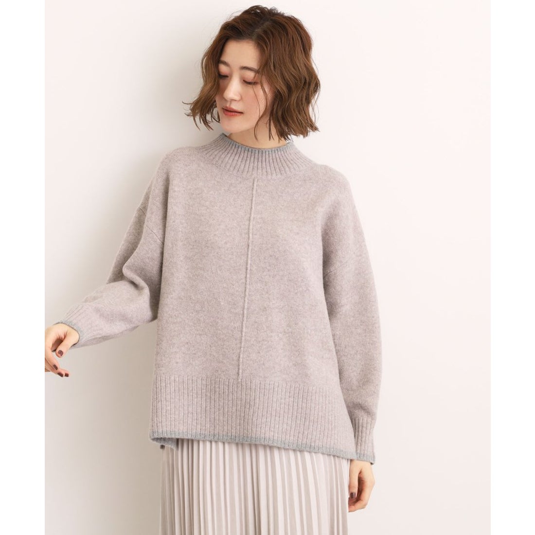 グローブ grove オーバーサイズ ハイネックニット （ピンク(070