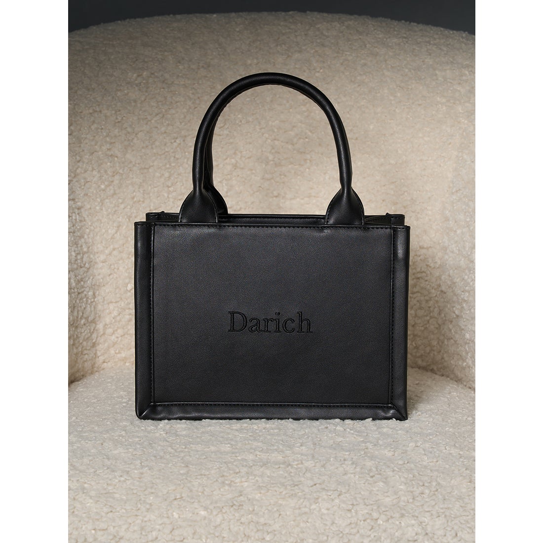 ダーリッチ Darich ロゴショルダーレザーミニトートバッグ （ブラック