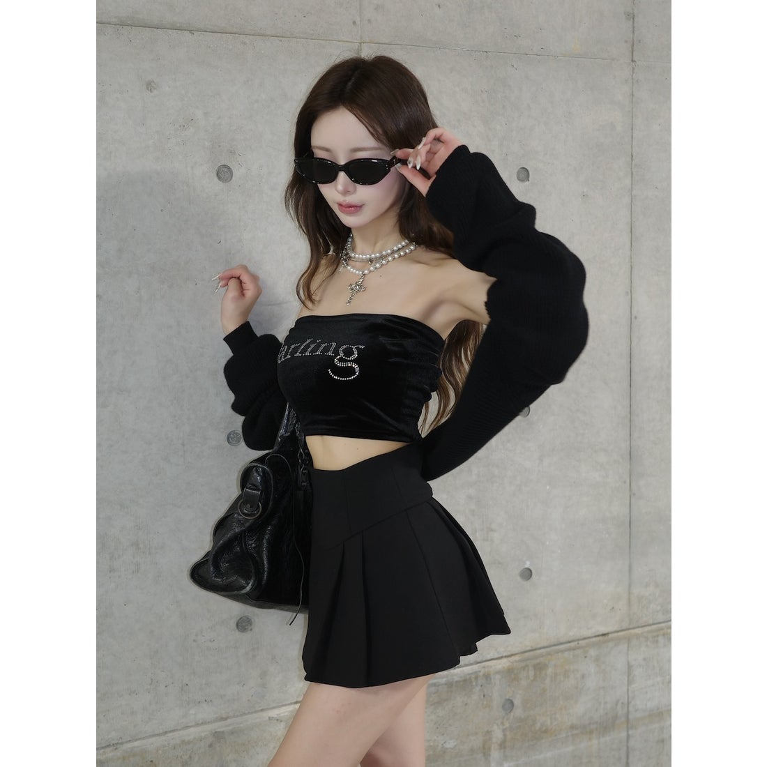 ダーリッチ Darich 美シルエットミニスカート （ブラック