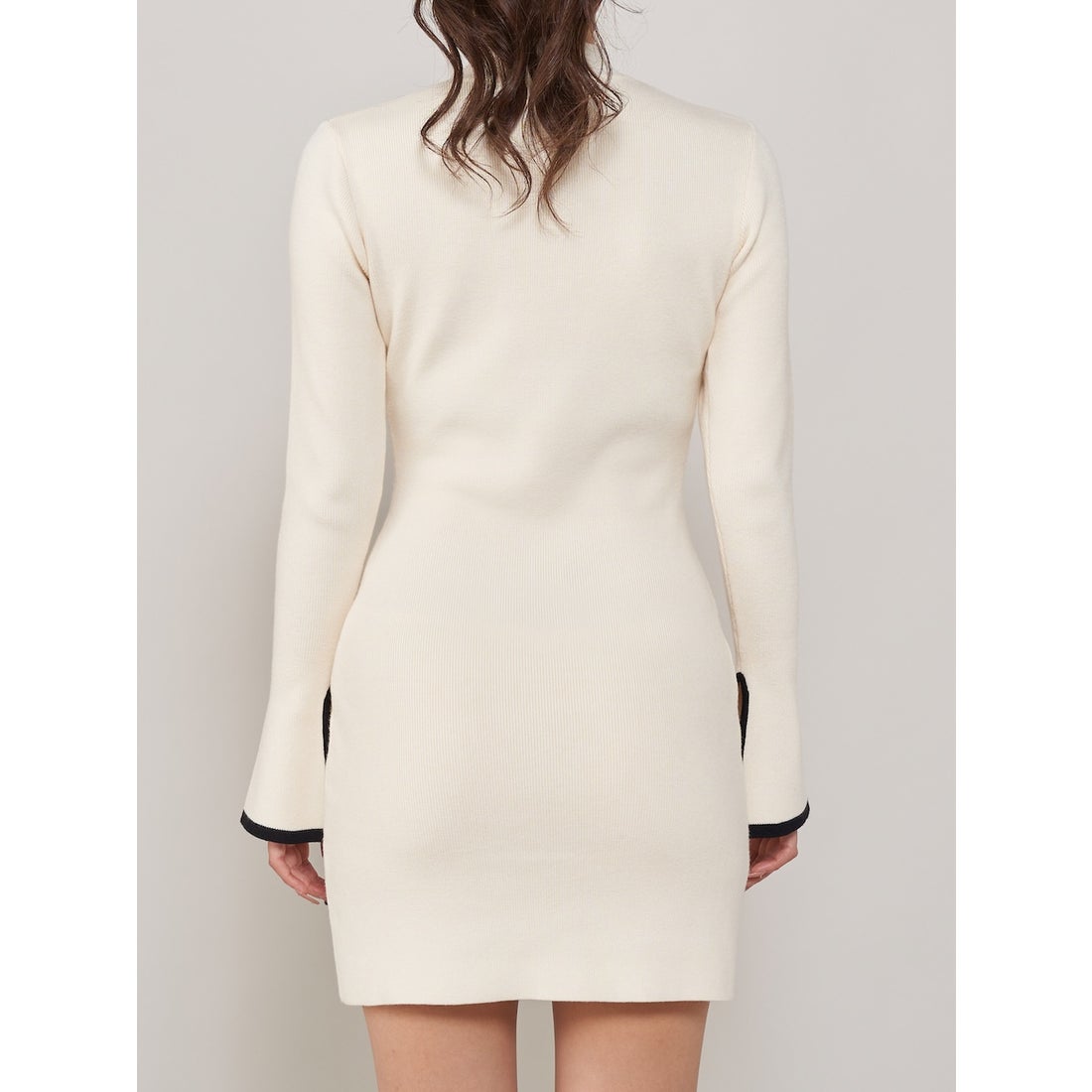 ダーリッチ Darich フロントオープンリボンニットミニワンピース