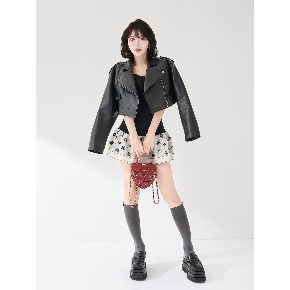 ダーリッチ Darich アンサンブルスノーロゴニットミニワンピース