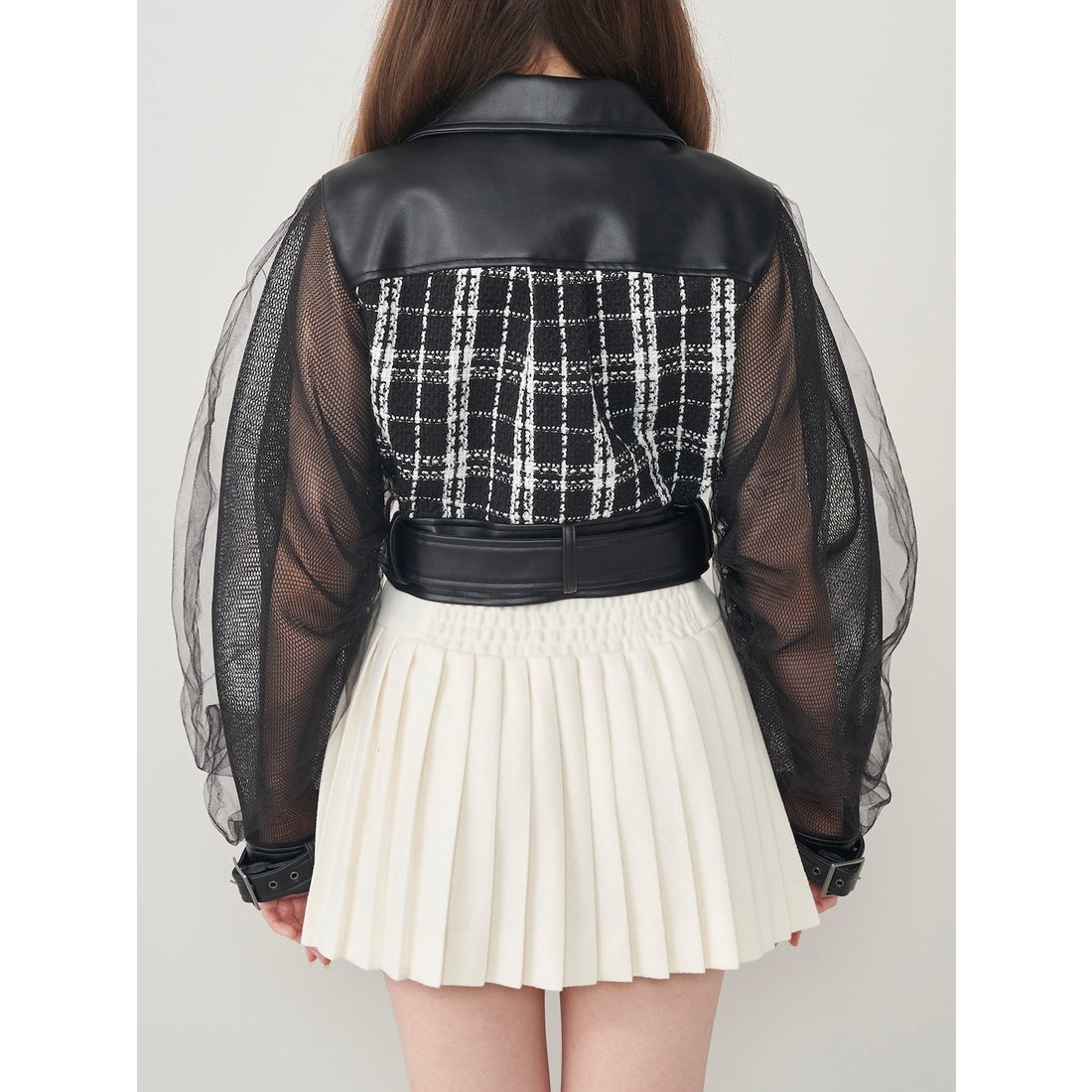 ダーリッチ Darich メッシュデザインライダースジャケット （ブラック