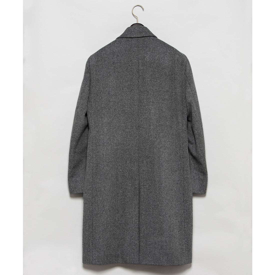 ウールアンゴラステンカラーコート(ロングレングス) （グレー） -D