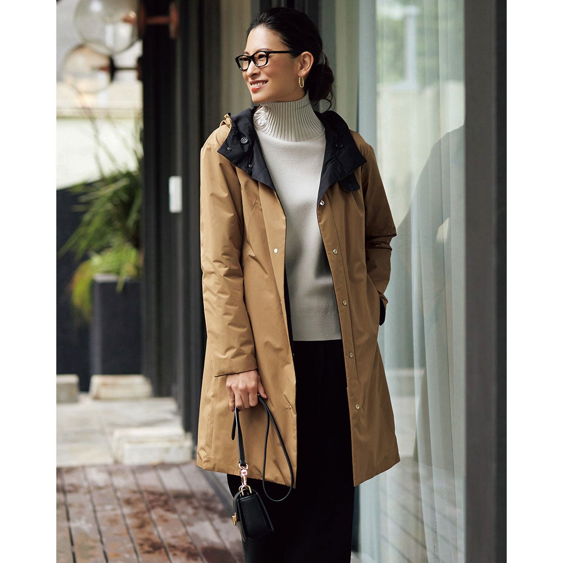 ドゥクラッセ DoCLASSE マジカルサーモ・抗ウイルス配色切替コート