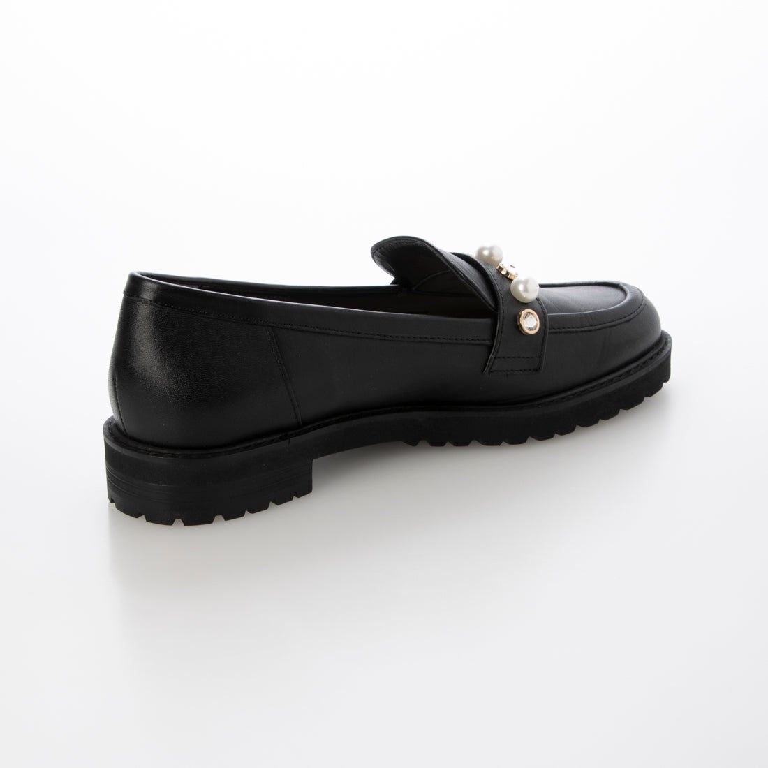 ダイアナ DIANA パール×ビジューローファー （黒カーフ