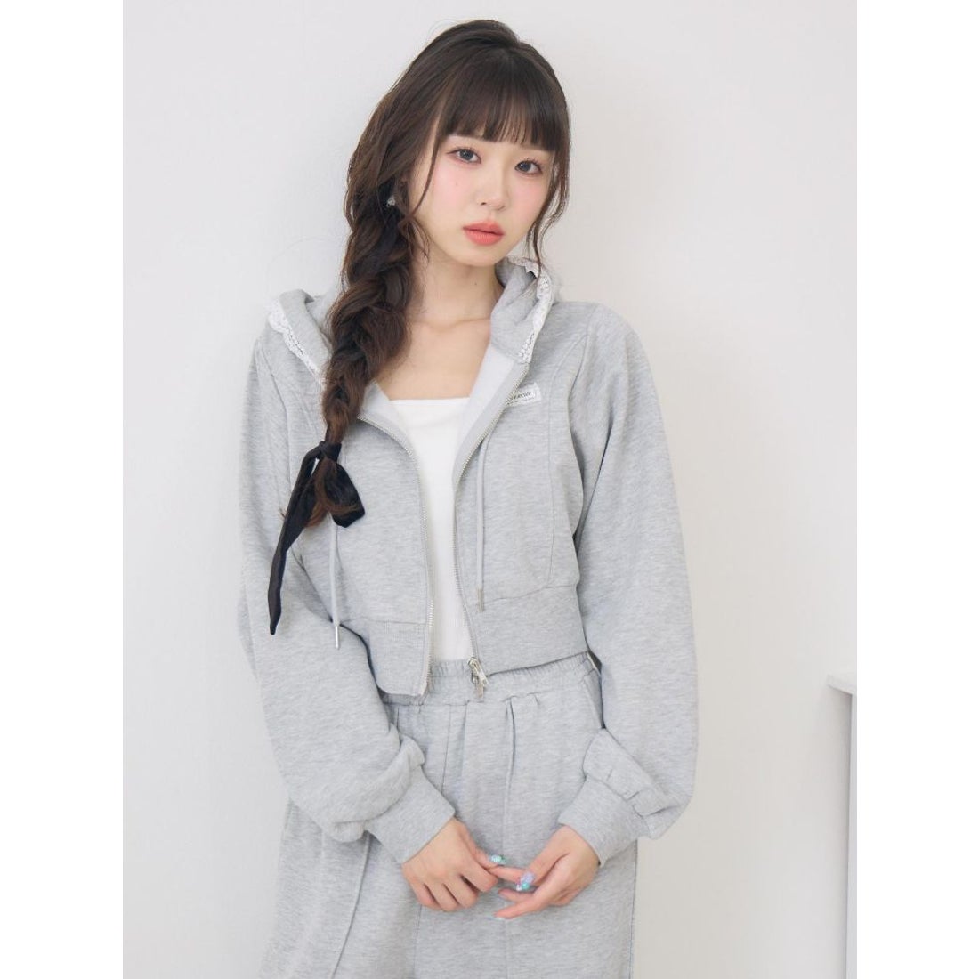 エムズエキサイト ems excite 裏起毛パーカーSETUP （WHT4