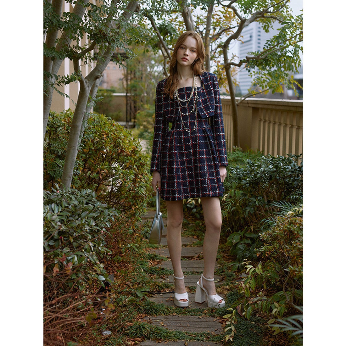 エイミーイストワール EIMY ISTOIRE eimy ribbon ツイードベアミニ