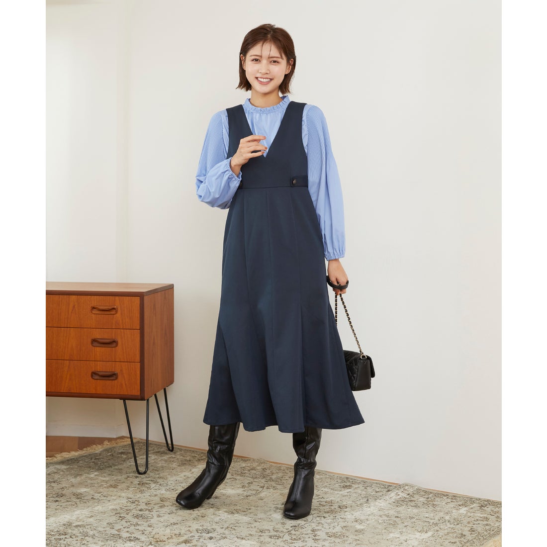 Feroux 【セットアイテム】ブラウス×マーメイドジャンパー スカート