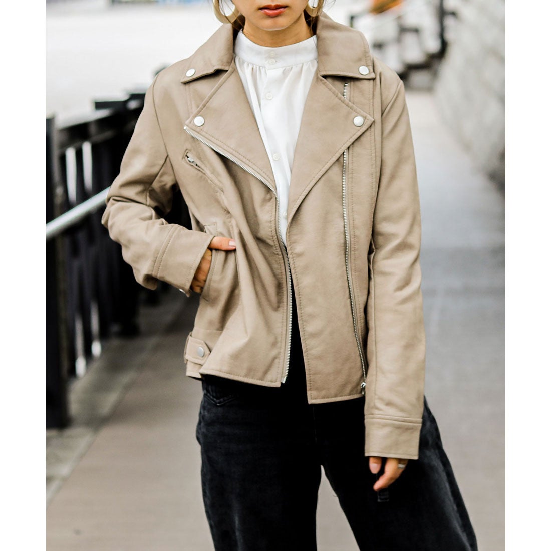 ファッションレター Fashion Letter フェイクレザー ダブルライダース