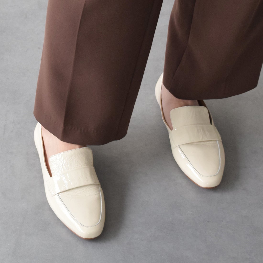 ファビオルスコーニ FABIO RUSCONI モカデザインレザーシューズ