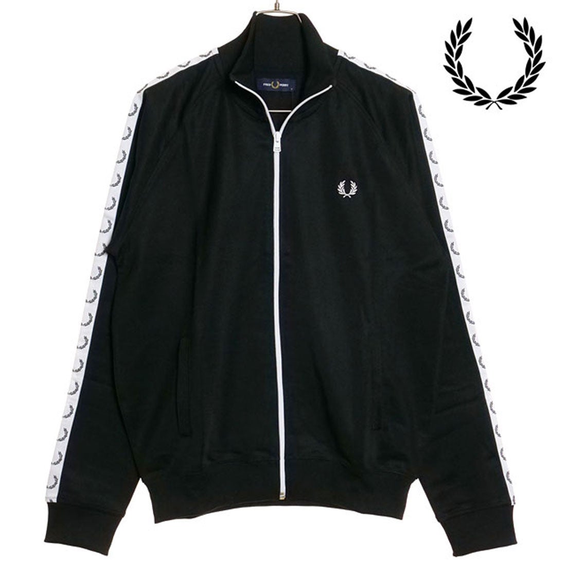 フレッドペリー FRED PERRY TAPED TRACK JACKET BLACK [J4620-198