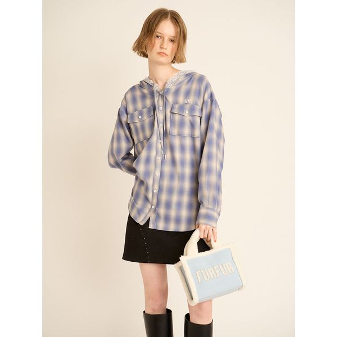 ファーファー FURFUR 【WEB・一部店舗限定カラー】ムートンロゴトート