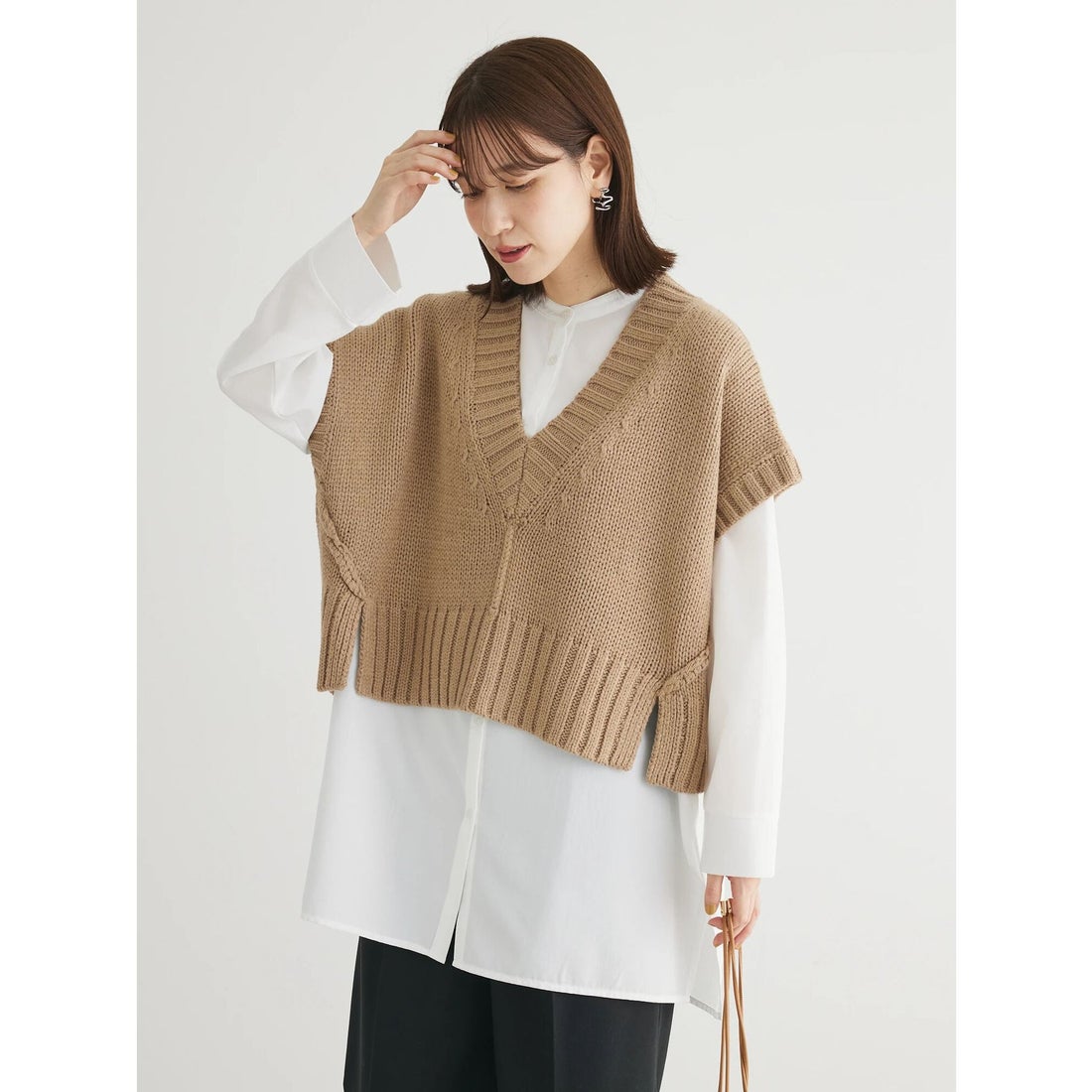 グリーン パークス Green Parks ・SUGAR SPOON ショートニットベスト