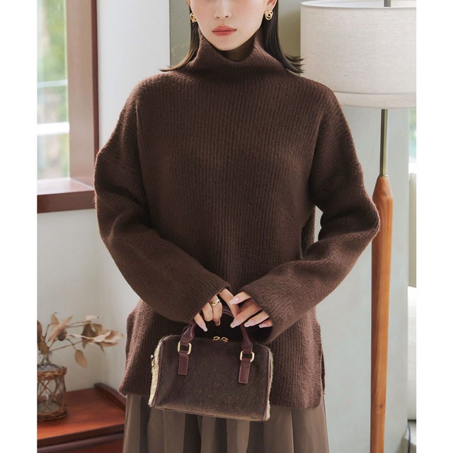 コウベレタス KOBE LETTUCE タートルネックオーバーニット [N1136