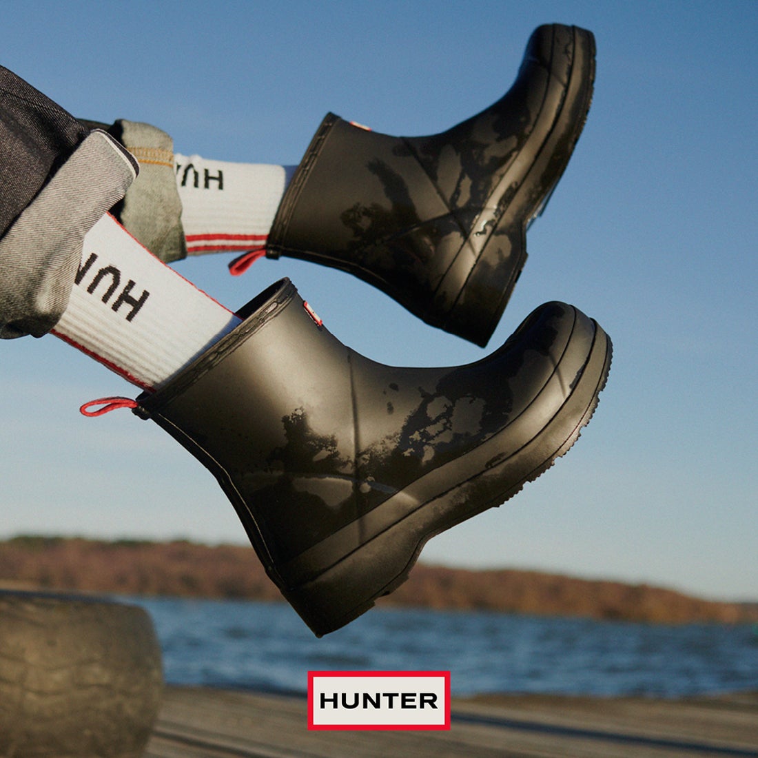 ハンター HUNTER 【メンズ】プレイブーツショート（BLK