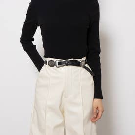 プントヴィータ Puntovita コンチョ細ベルト （NERO） - ファッション