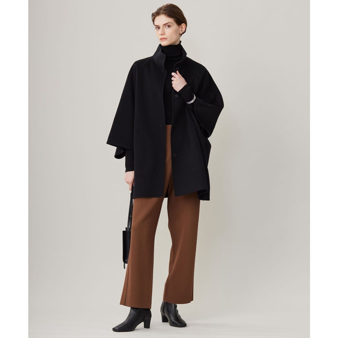 ICB チェック柄 ポンチョコート (405)