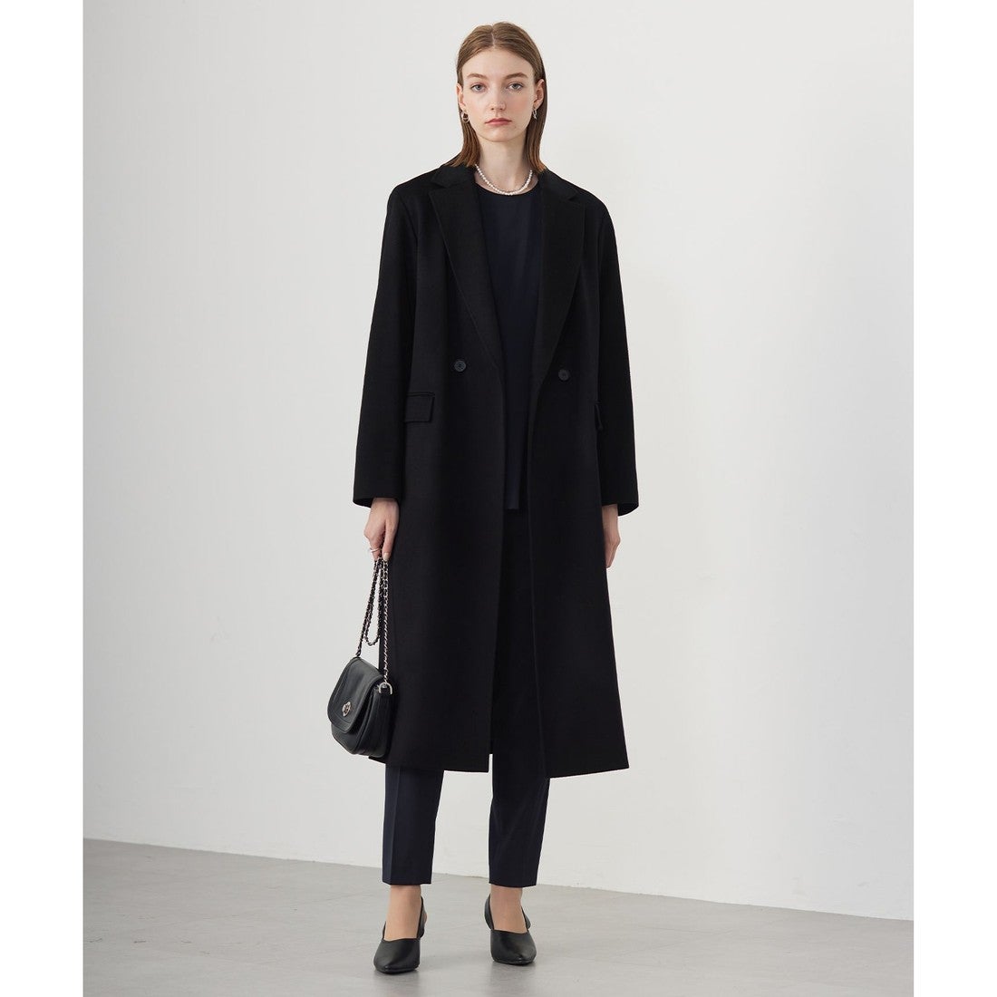 ICB L ピュアカシミヤ チェスターコート （キャメル系） -靴