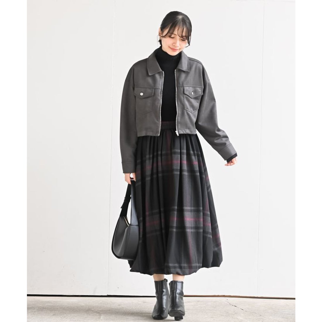 アールピーエス rps スエードポンチジップショートジャケット （ダーク