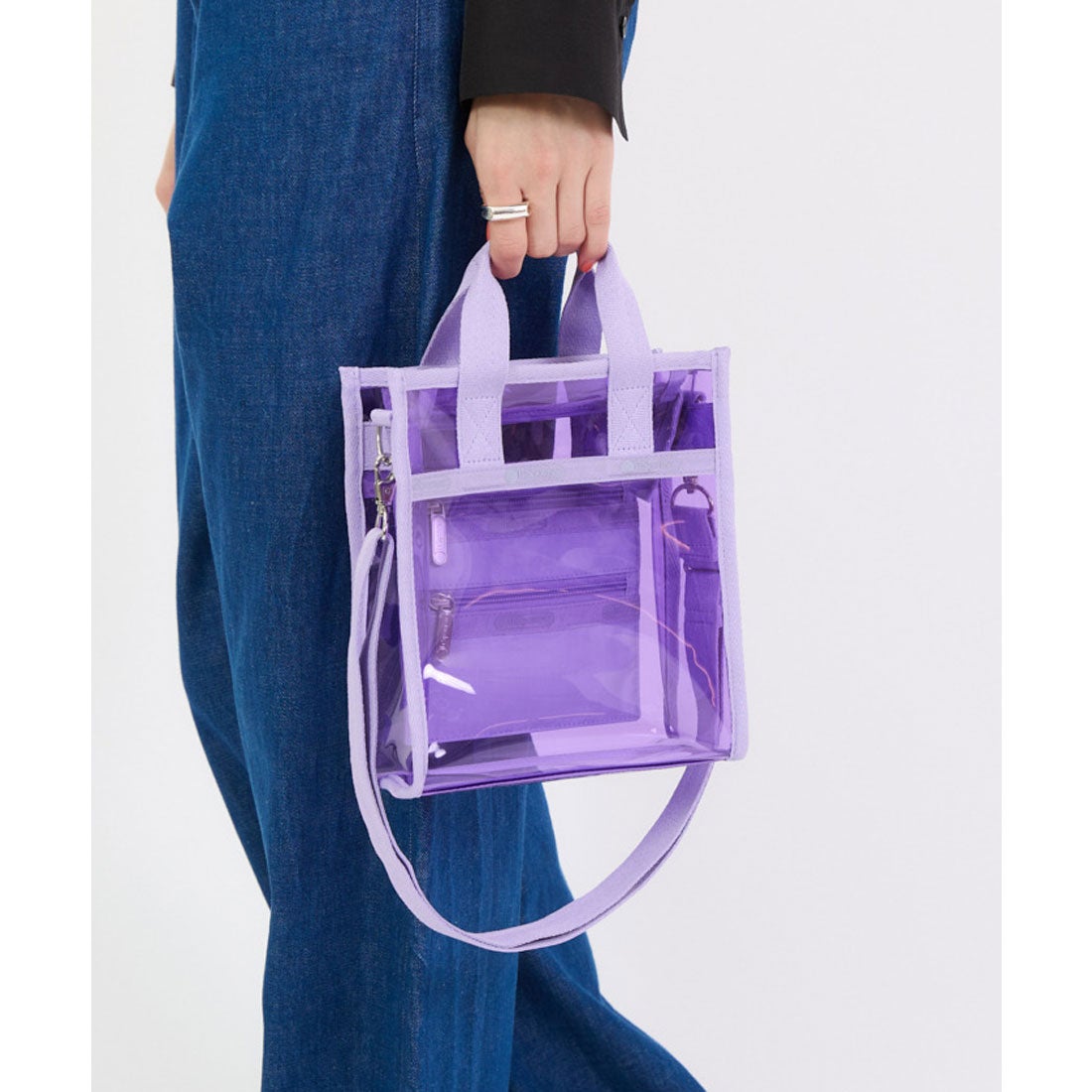 レスポートサック LeSportsac CLEAR MINI N/S TOTE （クリアライラック