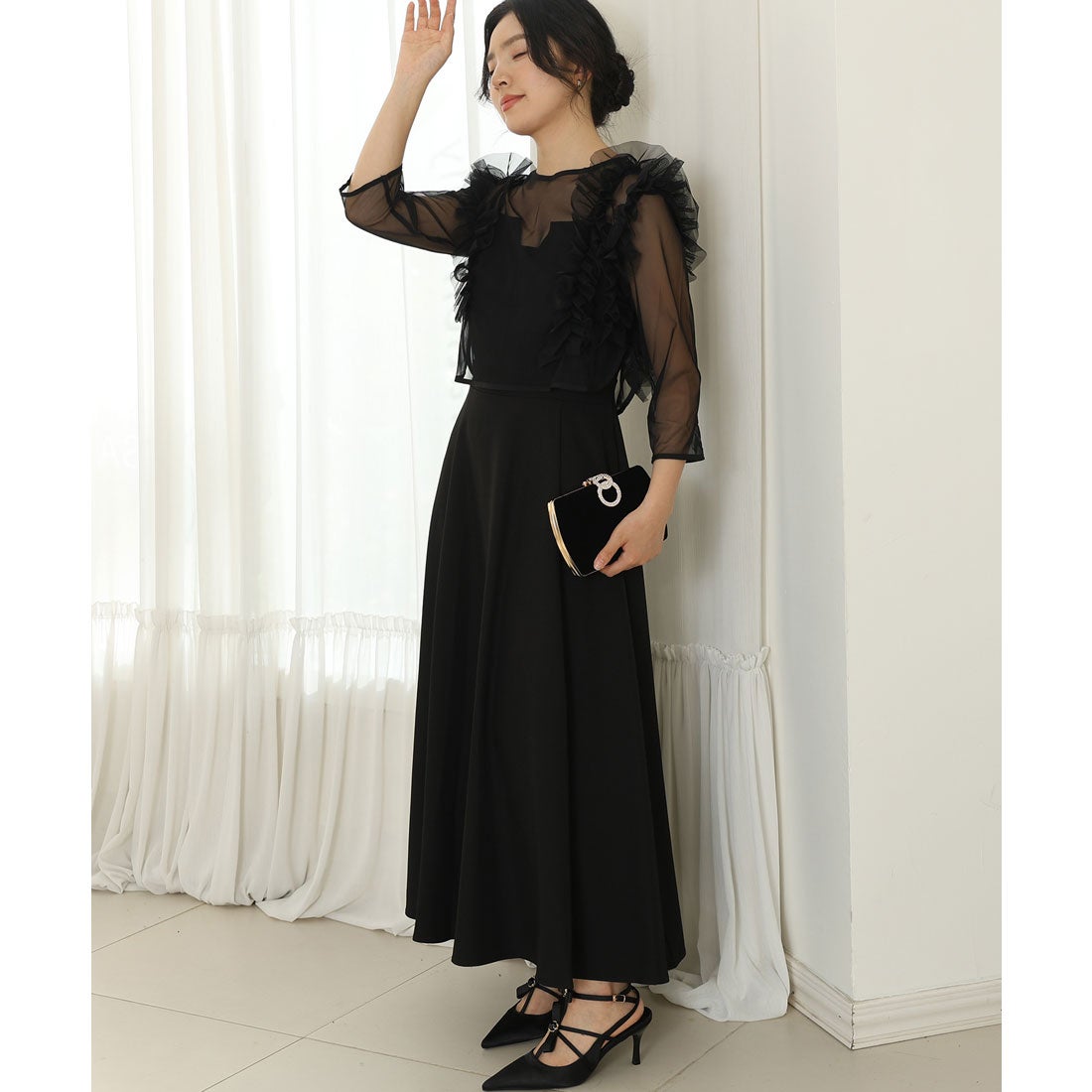 レースレディース Lace Ladies 【2点セット】オーガンジー フリル