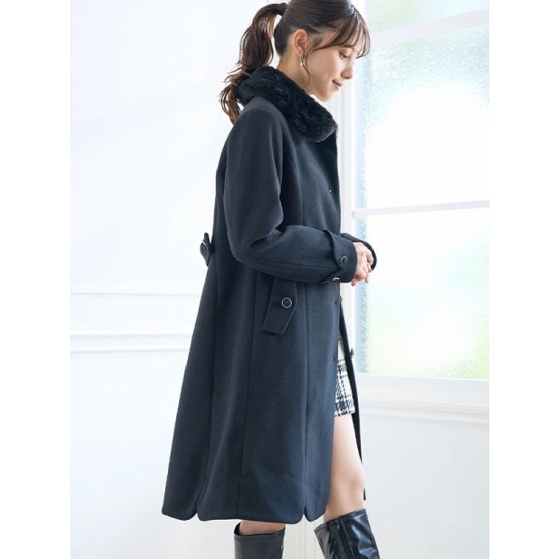 ルディックパーク Ludic Park 【お嬢様気分】フェイクウール襟ファー