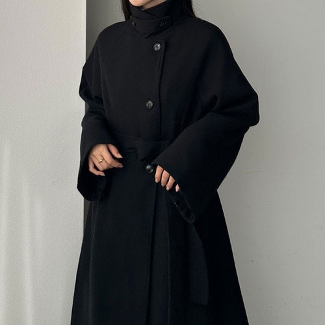 ルエレ Louere Louere 2wayスリットスリーブハイネックフレアコート