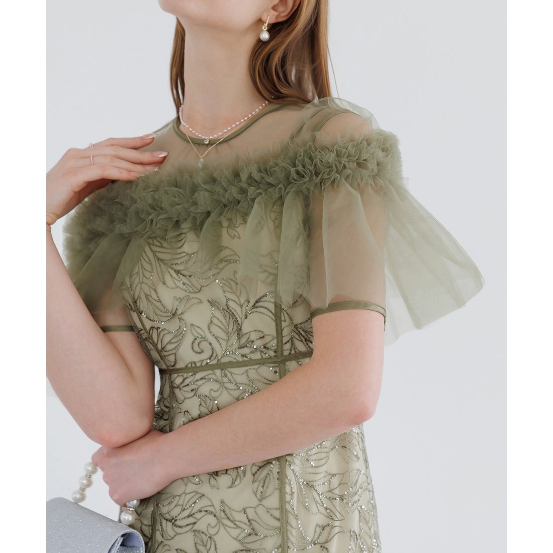 レジャ Leja 3WAYフラワーチュールアシンメトリーIラインドレス2点