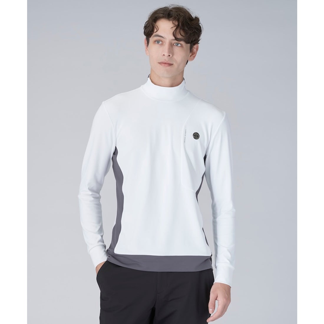 LANVIN SPORT ハイネック長袖シャツ【ストレッチ/防風/UV】 -デサント