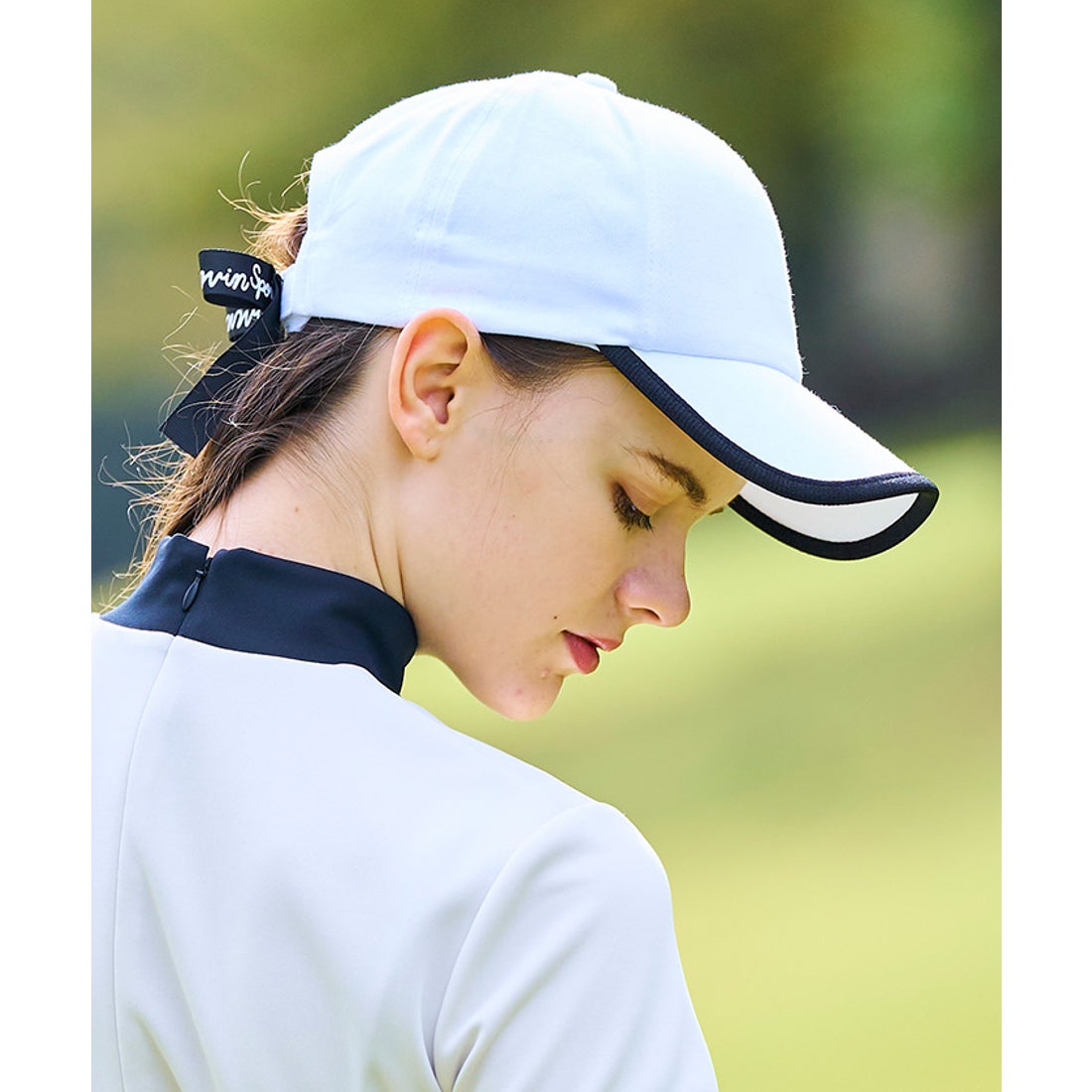 LANVIN SPORT 綿ツイルリボンキャップ【UV】 -デサントストア-DESCENTE