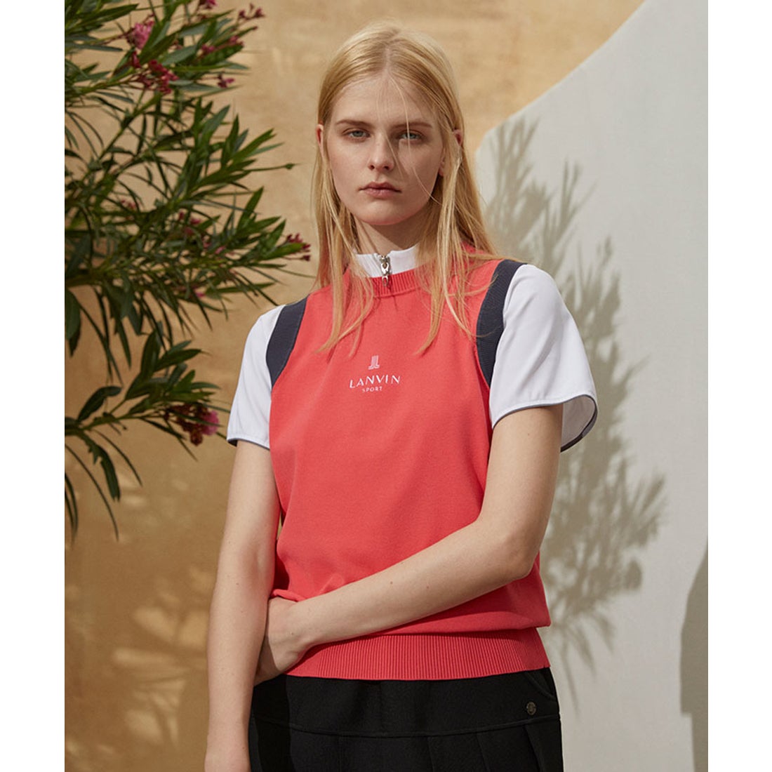 ランバン スポール LANVIN SPORT ニットベスト【手洗い可】 -デサント