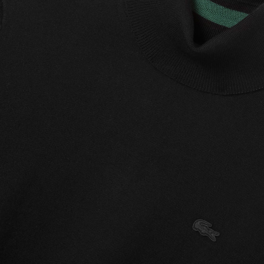ラコステ LACOSTE メリノウールタートルネックセーター （ブラック
