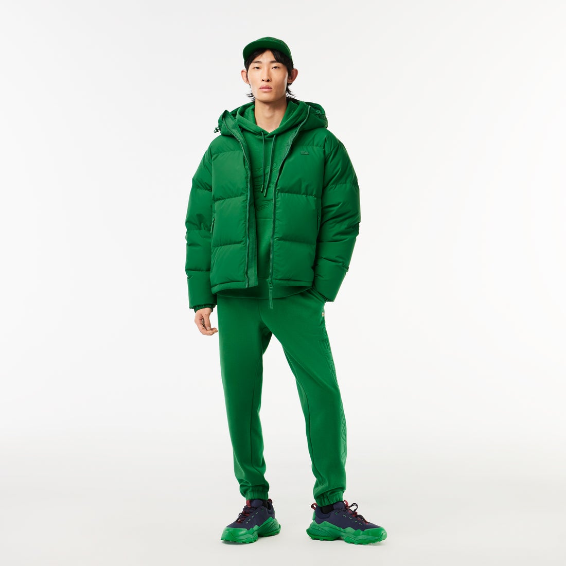 ラコステ LACOSTE クロコバックステッチダウンジャケット （グリーン