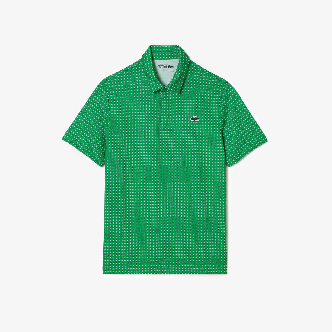 ラコステ LACOSTE ミニマム総柄プリントゴルフポロシャツ （グリーン