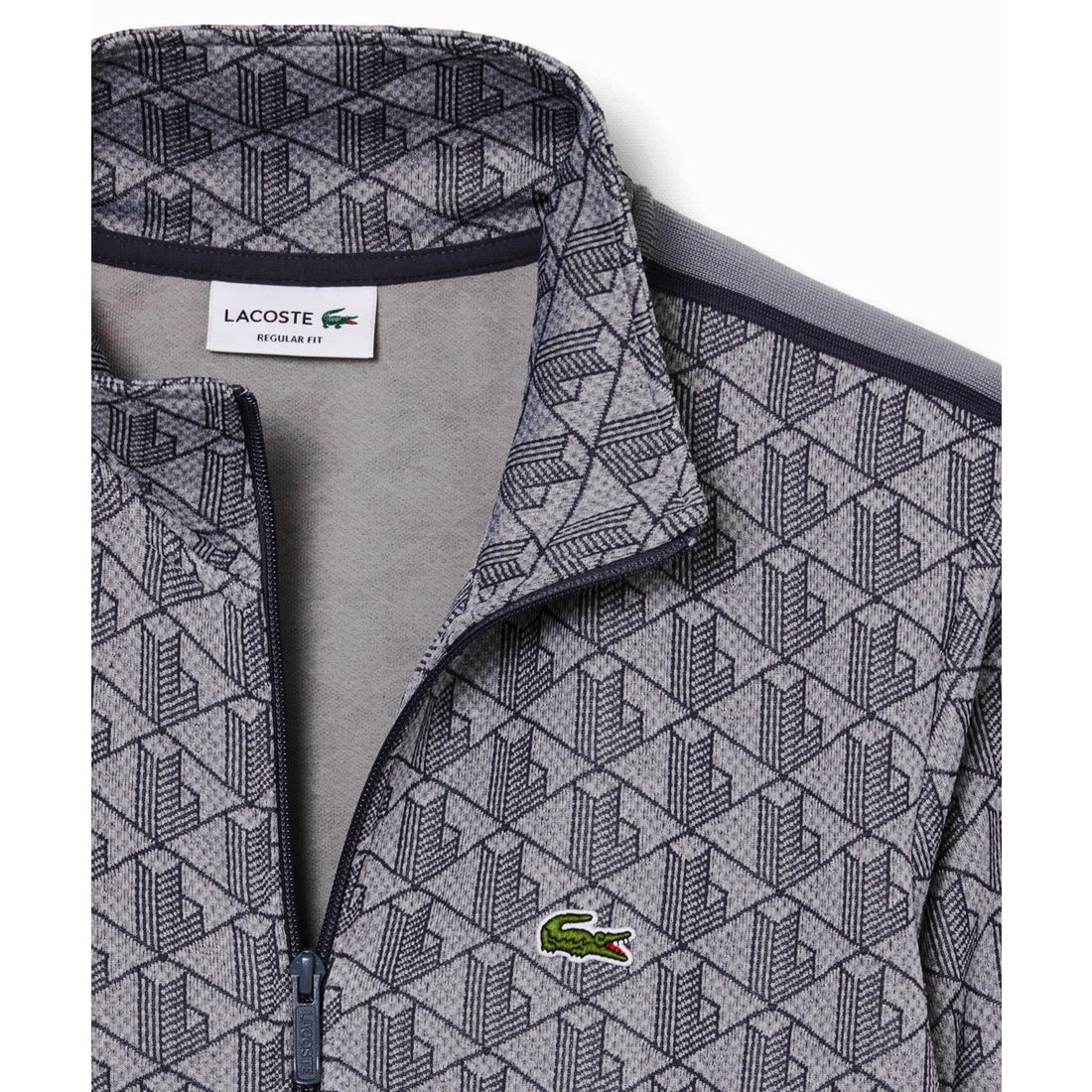 ラコステ LACOSTE モノグラムジャカードトラックジャケット （ブラック