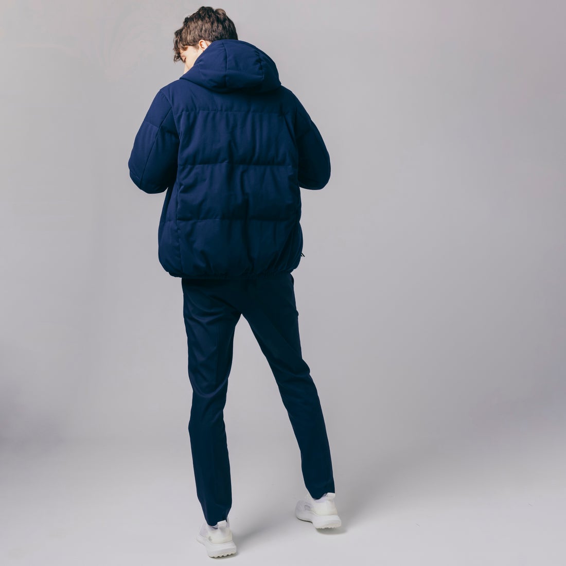 ラコステ LACOSTE ピケダウンジャケット （グレー） - ファッション