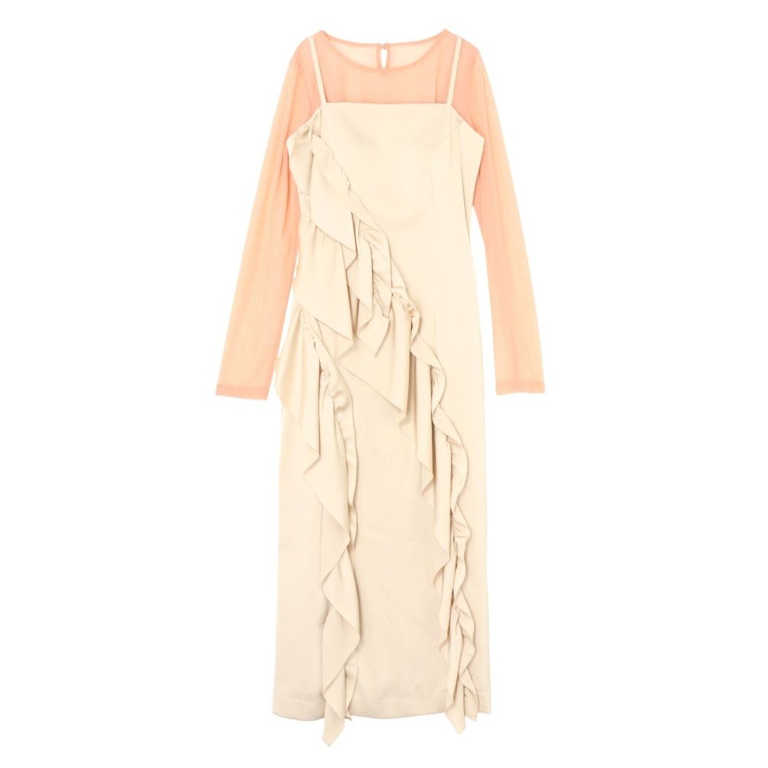 ラグナムーン LAGUNAMOON LADYアシンメトリーフリルキャミドレス