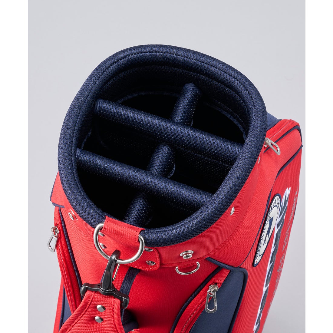 CXD キャディバッグ 青赤 コンビネーション キャディバッグ 青と赤の