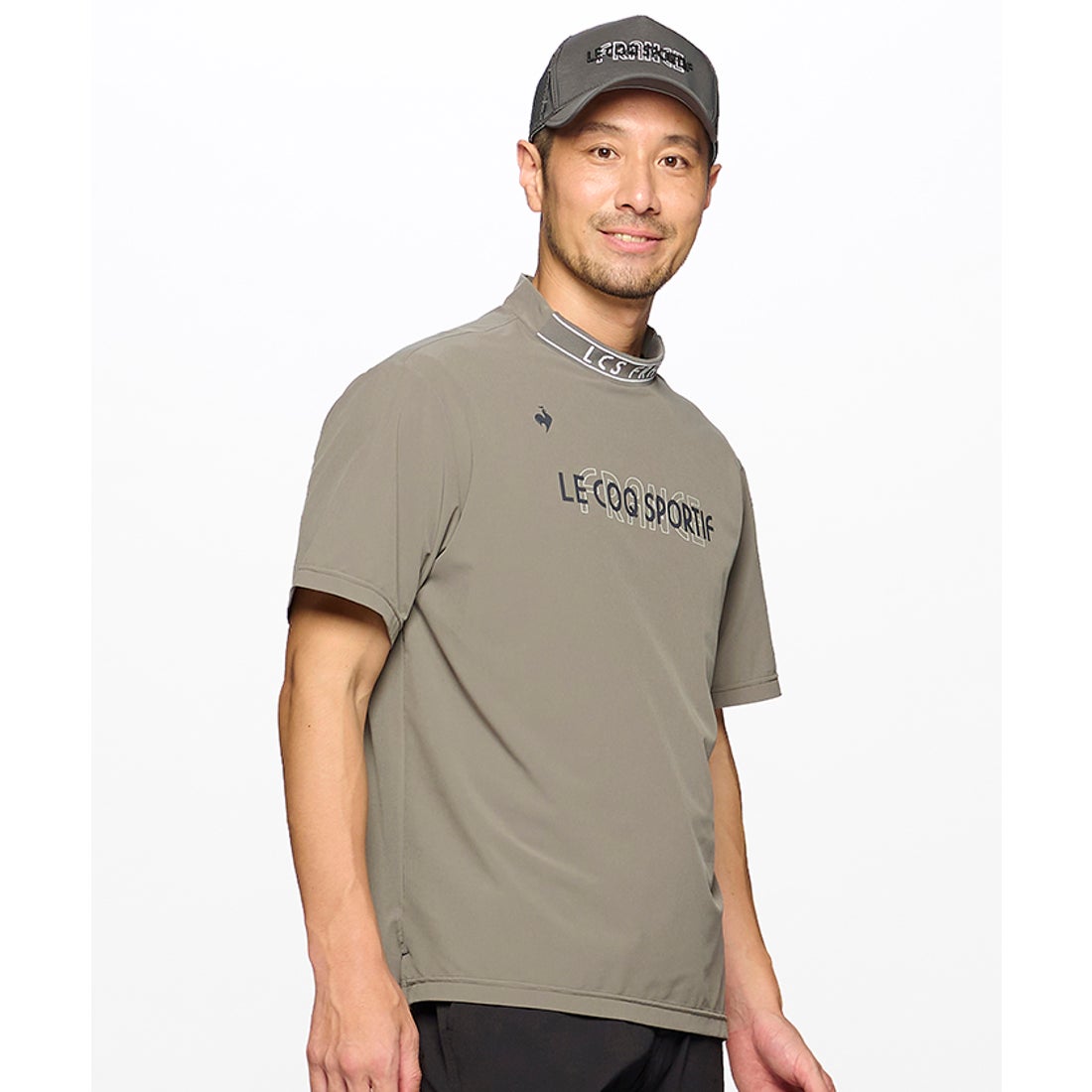 le coq sportif golf 半袖オーバーサイズモックネックシャツ -デサント