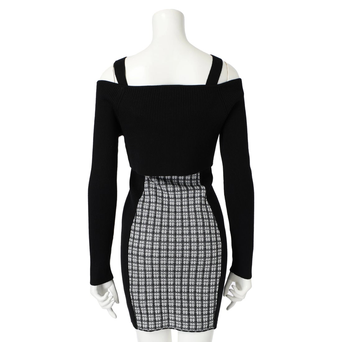 リップサービス LIP SERVICE ツイードオフショルアンサンブルニット