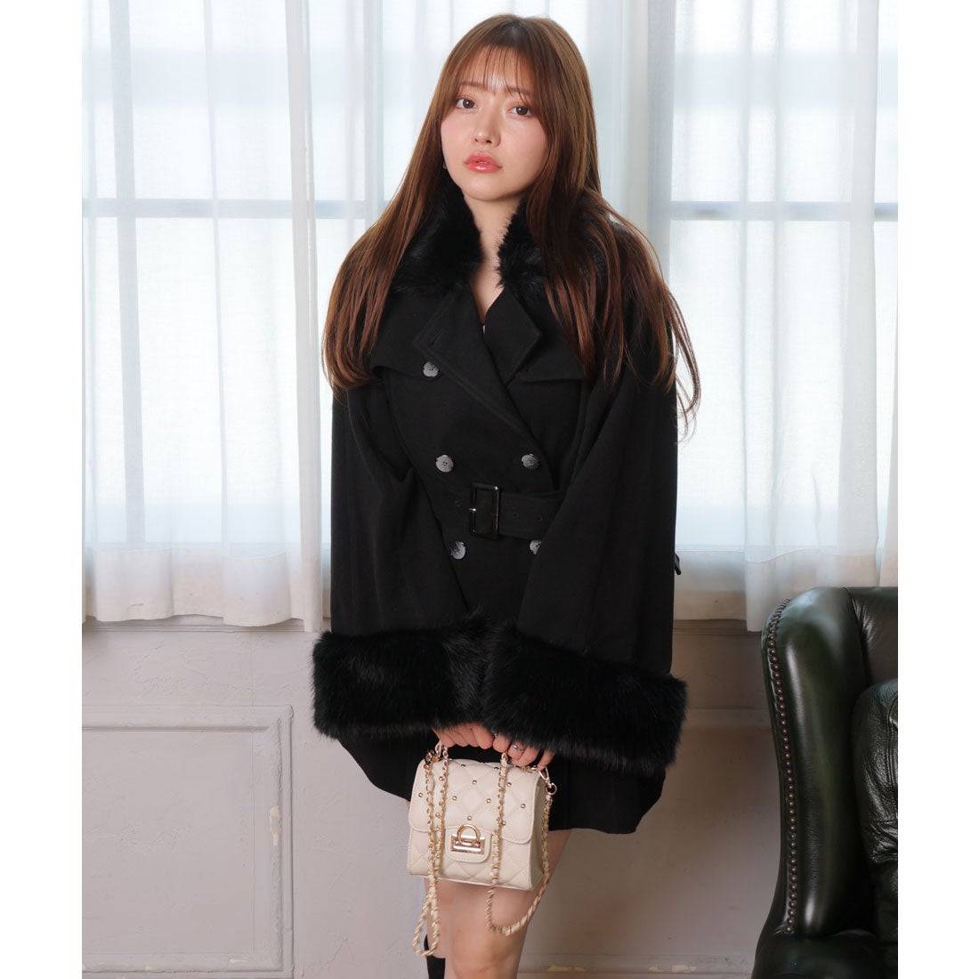 リップサービス LIP SERVICE ケープライクフレアスリーブコート