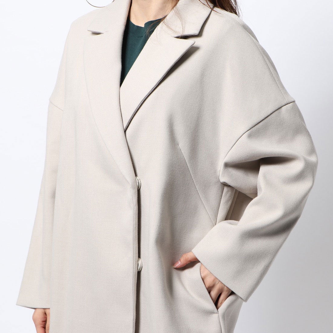 ミラ オーウェン Mila Owen コクーンチェスターコート （ネイビー