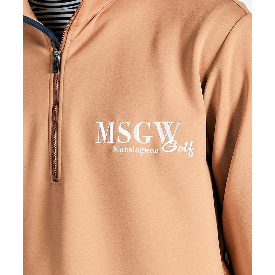 MUNSINGWEAR 表はっ水、裏吸汗カットソーハーフジッププルオーバー