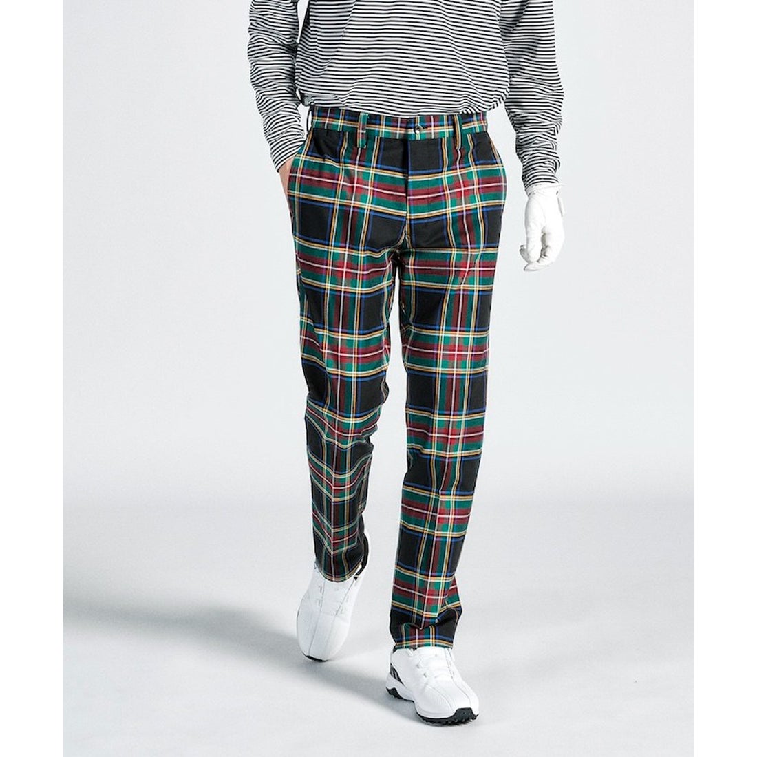 MUNSINGWEAR ストレッチ ツイルチェック柄パンツ -デサントストア