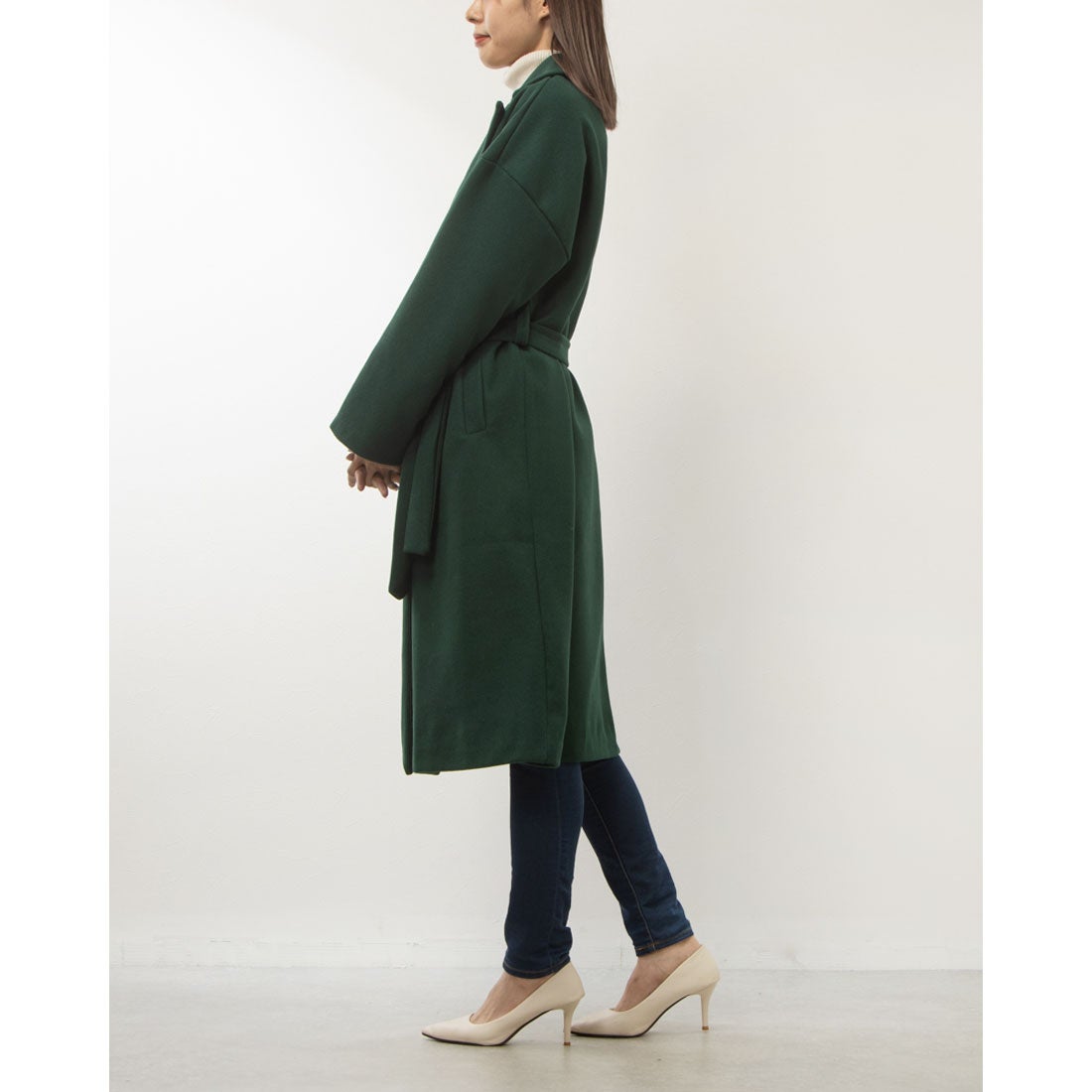 モードフルーレ MODE FOURRURE イタリア製テーラードコート （モス