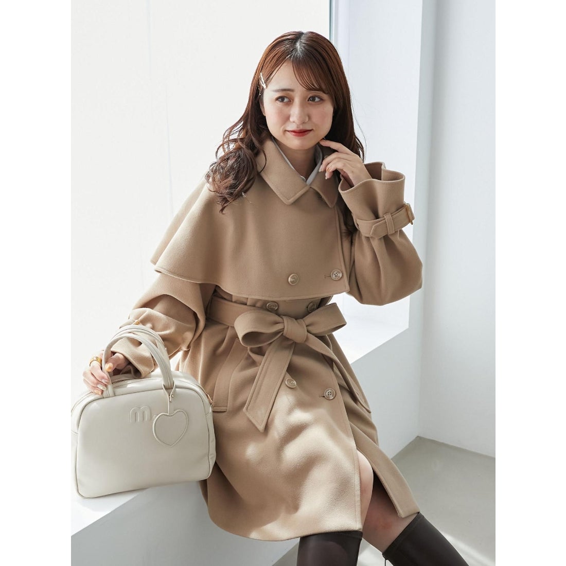 マジェスティックレゴン MAJESTIC LEGON ケープセットミディコート